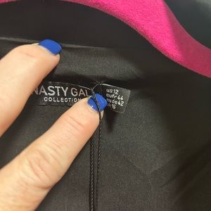 Nasty gal button front draped neckline mini short dress